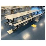 Folding Bench Cafeteria Table