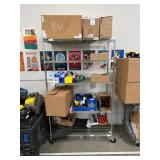 Wire Shelving Unit w/ Contents