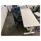 Manual Adjustable Height Desk & Chair