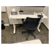Manual Adjustable Height Desk & Chair