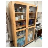Clear View Cabinet w/ Contents