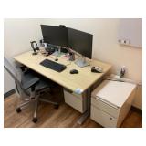 Office Set up Sit/Stand desk, Desk Chair,  (2) 24ï¿½