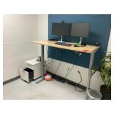 Office with Sit/Stand Desk,  Glass Grease Board, (