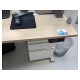 Electric Sit/Stand Desk with Privacy Glass, (1) De
