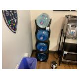 5 Gallon Water Bottles w/ (1) 4 bottle water rack