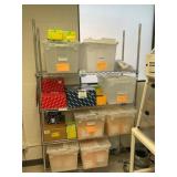 Wire Shelving Unit w/ Lab Consumables