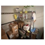 Wire Shelving Unit w/ Contents