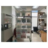 Wire Shelving Unit w/ Assorted Consumables