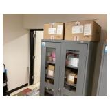Metal Storage Cabinet with Lab Supplies