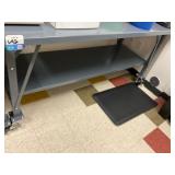 Metal Table on Wheels see description Contents NOT