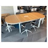 Oval Conference Table 110ï¿½ x 55ï¿½ 3-Section  with (