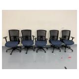 Mesh Back Office Task Chairs Blue/Black