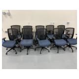 Mesh Back Office Task Chairs Blue/Black