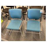 Blue  Stacking Chairs