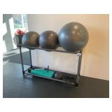 Exercise Balls w/ rack