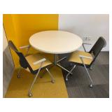 Manual Sit/Stand Desk, Office Chair, 36ï¿½ round tab