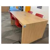 Bar Height Table 6ï¿½ x 3 1/2ï¿½ x 3ï¿½ with (4) Red Bar