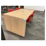 Bar Height Table 6ï¿½ x 3 1/2ï¿½ x 3ï¿½ with (4) Red Bar