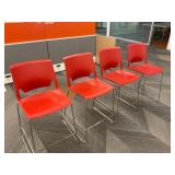 Bar Height Table 6ï¿½ x 3 1/2ï¿½ x 3ï¿½ with (4) Red Bar