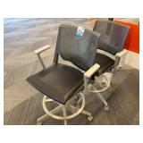 Black Lab Chairs with Foot Rest