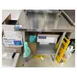 Stainless Steel Table with contents 30ï¿½ x 30ï¿½ x 35