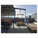 Adjustable Height Steel Gantry Crane, 9'10'W x 7'6