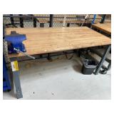 Butcher-Block Top Work Table 6ï¿½ x 3ï¿½ x 3 6ï¿½ with E