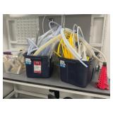 Bins w/ Clear & Yellow Tubes