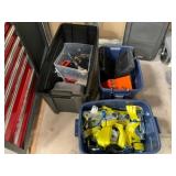 Plastic Bins with Contents