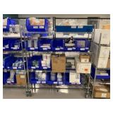 Wire Shelving Unit w/ Assorted Lab Consumables
