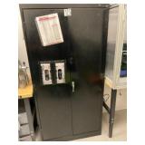 Metal Cabinet with Contents