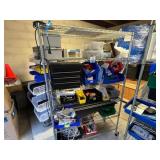 Wire Shelving Unit w/ Contents