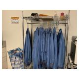 Rack with ESD Smocks