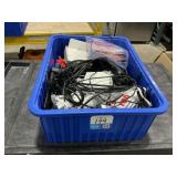 Plastic Bin, With Miscellaneous Electronic Compone