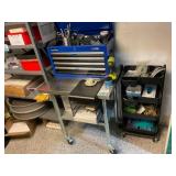 Tool Box, Stainless Steel Table and Cart w/ Conten