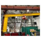 1 Ton Capacity Crane with CM Loadstar  1 Ton Hoist