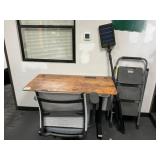 Electronic standing desk, Step Ladder, Uline Job S