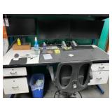 Office Desk, Chair with Monitors