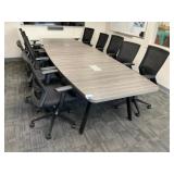 120ï¿½ x 47 1/2ï¿½ x 30ï¿½ Conference Table w/ (10) Chai