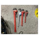 Assorted Ridgid Straight Heavy Duty Pipe Wrenches