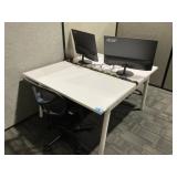 2-person workstation with Chair, (2) Acer SB272 27