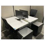 2-person workstation with Chair, (2) Acer SB272 27