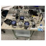 Stainless Steel Table with SPI Pressure Gauges