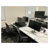4 Person work station, chairs, (1) Dell P2715Q 27ï¿½