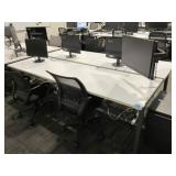 4 Person work station, chairs, (3) Acer SB220Q 22ï¿½