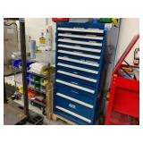 Reder Parts cabinet with contents