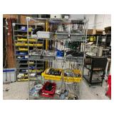 Rolling Wire Rack with Contents