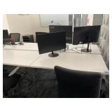 4 Person Workstation w/ Chairs, (2) Acer SB272 27ï¿½