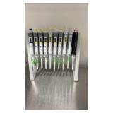 Lot of 10 Adjustable Eppendorf Pipettes 1000, 200,