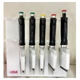Lot of 5 USA Scientific Manual Pipettes 10, 100, 3